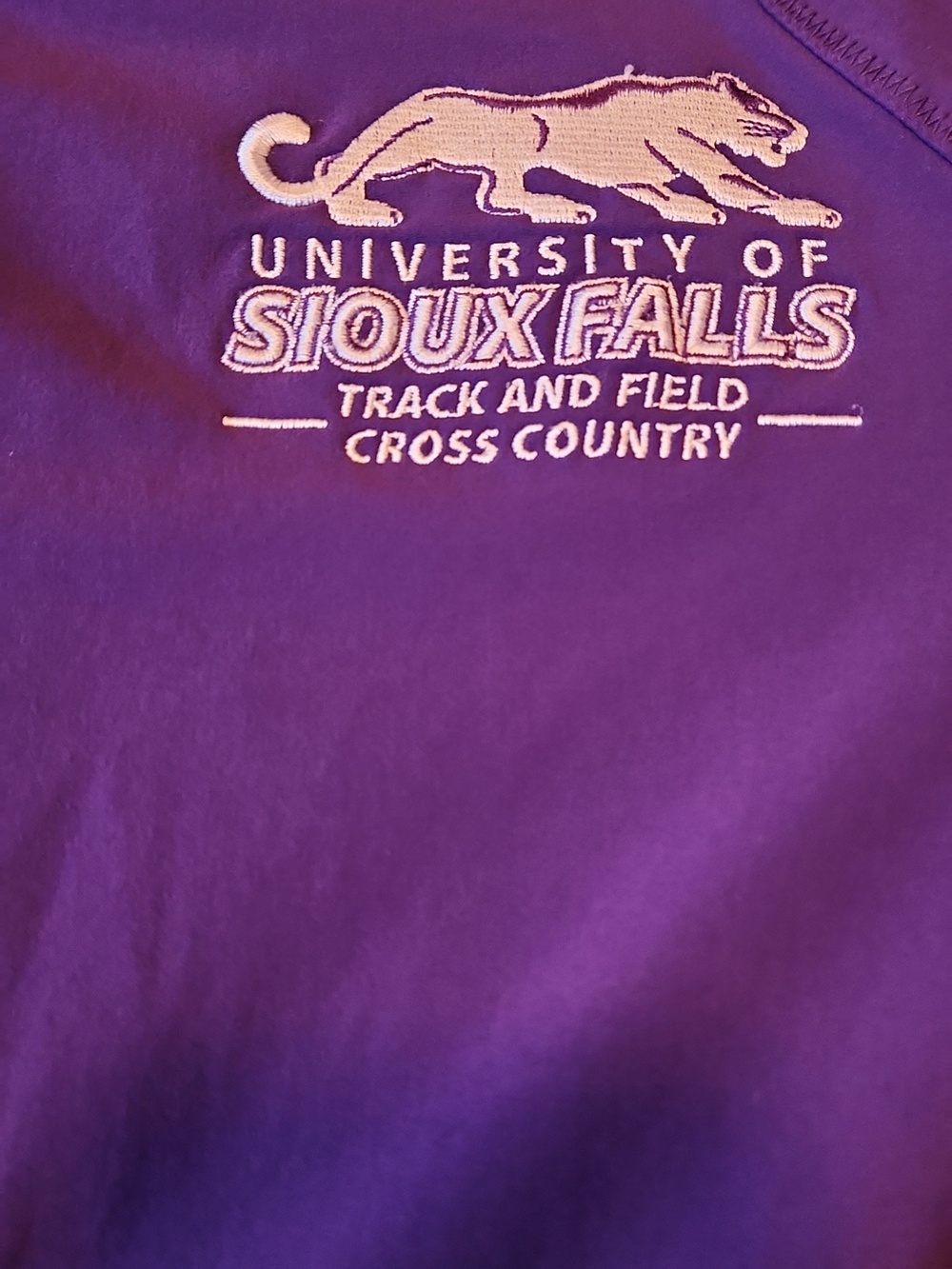 Under Armour Purple Full-Zip Track Jacket with Sioux Falls University Logo Small - Picture 2 of 8